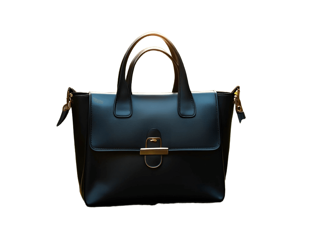 Leather handbag on a pure white background, generated by whitebg
